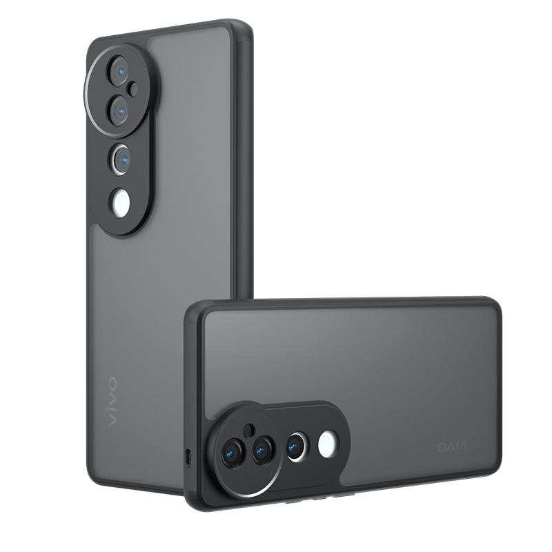

Чехол для VIVO V40 Pro V40Lite V40SE V30 V29 E Роскошный бронированный матовый прозрачный акриловый ПК +силиконовый чехол для VIVO V 40 Lite Противоударный бампер For VIVO V40 Pro чёрный