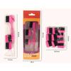 Hair Control Edge Brush with Metal Rat Tail Comb Double Sided Hair Styling Brush