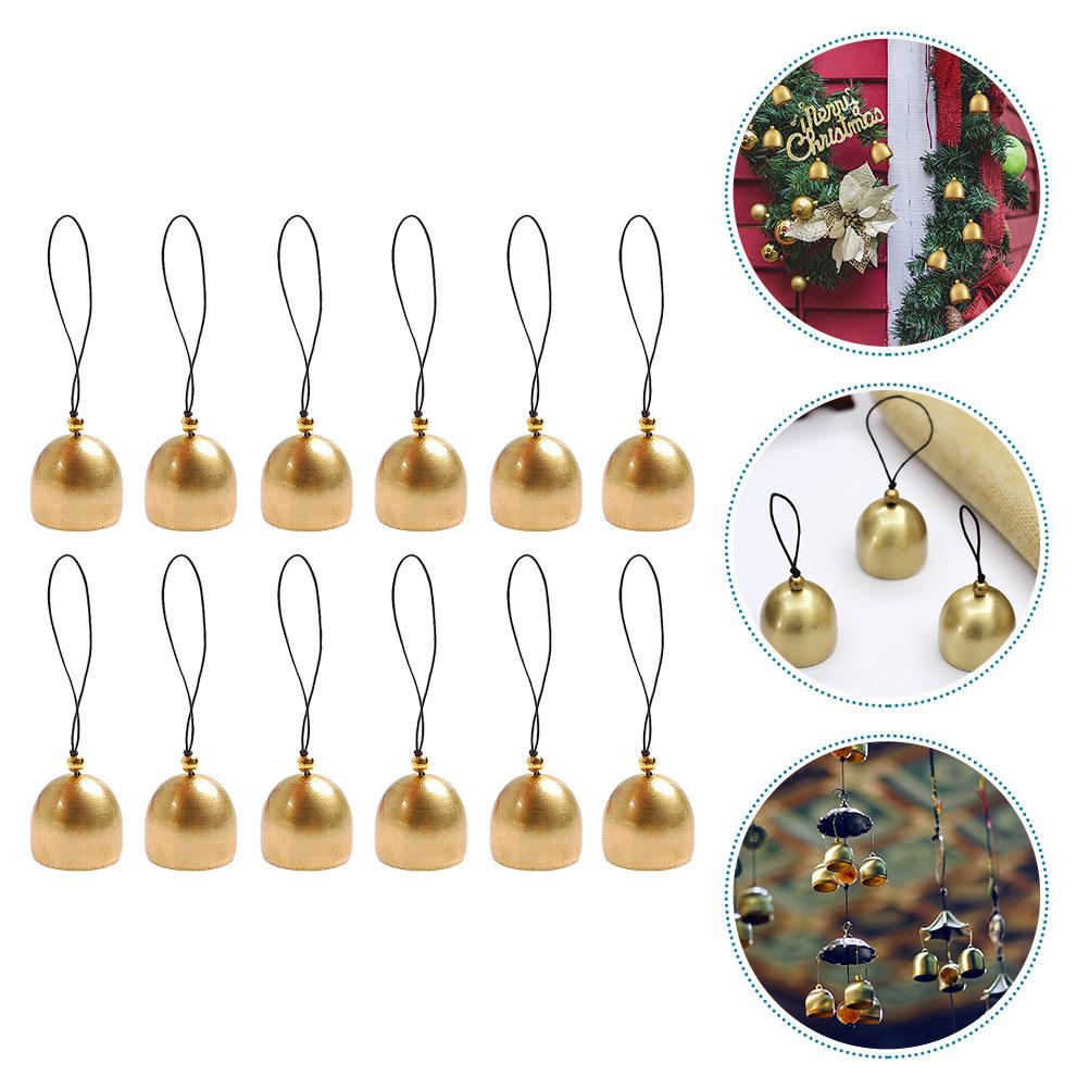 12 Pcs Hanging Bell Accessories Christmas Bells Alloy Bells Craft Supplies Decorative Naments Metal Bells For Home Party