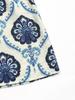Summer French Resort Style Deep V-Neck Printed Maxi Dress