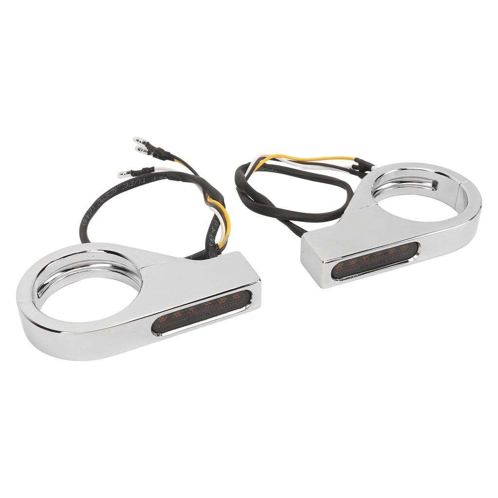 Front Fork LED Turn Signal Light High Brightness Stability Fork Clamp Indicators Lights for 41MM Fork