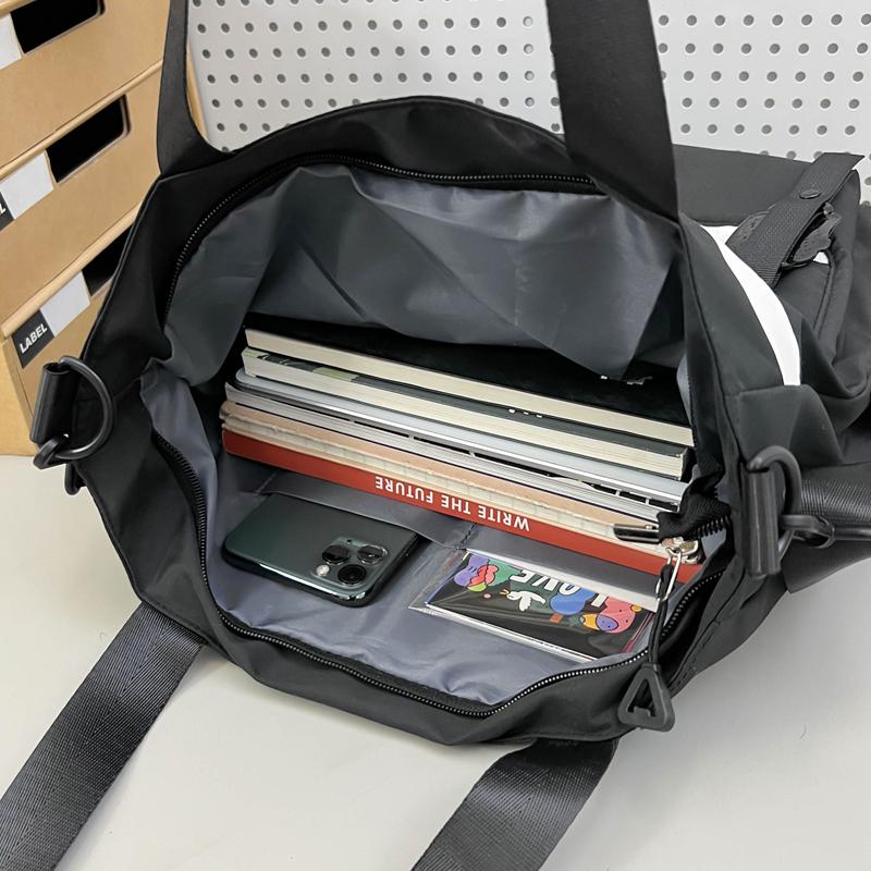 Schultertasche für Junior High School Schüler Farbkontrast Mehrfachfächer Umhängetasche Unisex Große Kapazität Tragetasche