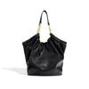 2024 Autumn/Summer Simple Casual Leather Tote Bag - Large Capacity Single Shoulder & Crossbody in New Lazy Style