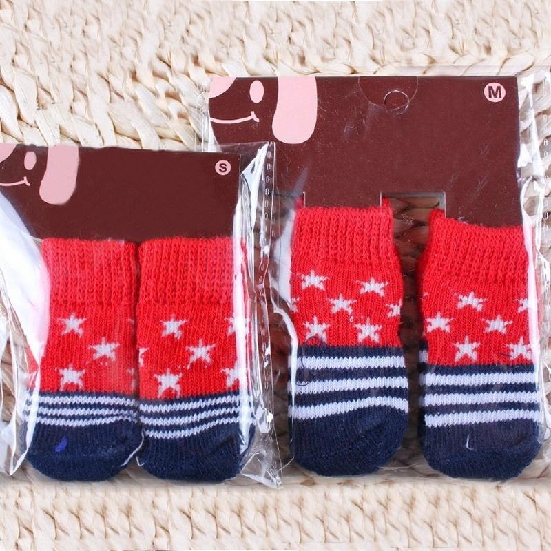 1 Pair Cotton Winter Warm Socks Anti-slip  Nice Knit For Pet Dogs