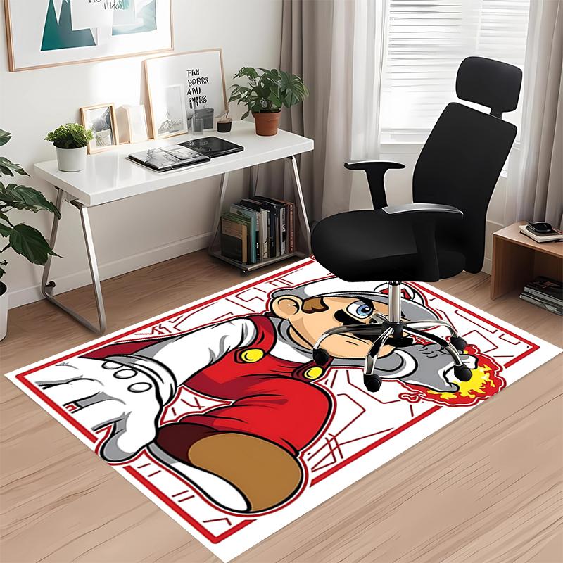 Mario Printed Carpetrugfor Office Chair Living Room Bedroom Kitchen Room Decor Gifts