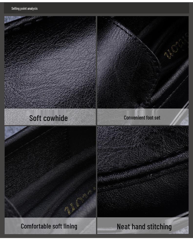 Men's Genuine Leather Casual Loafers - Breathable, Versatile, Soft Sole, for All Seasons (Available in Black and White)