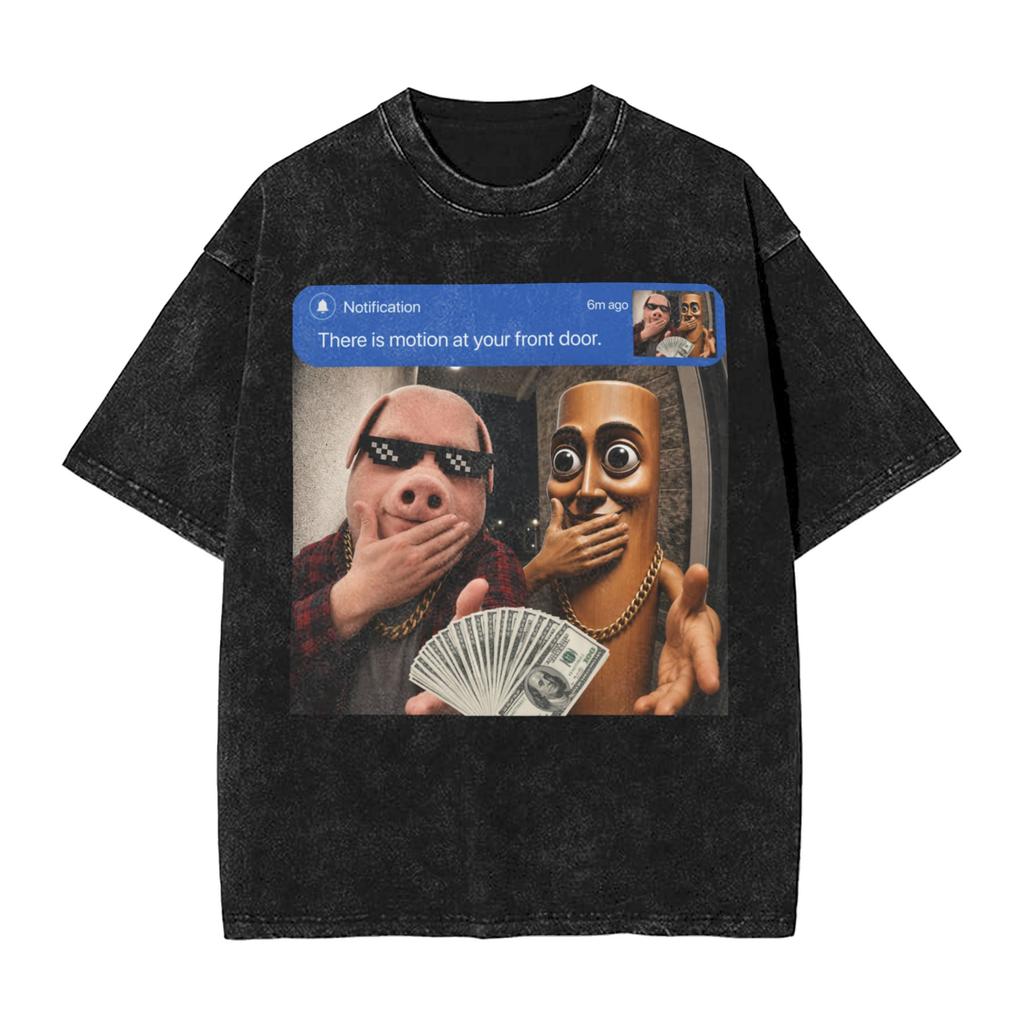 Funny John Pork Meme Vintage John Pork Bootleg T Shirt For Men Pure Cotton Fun Tshirt O Neck Tees Short Sleeve Tops Plus Size