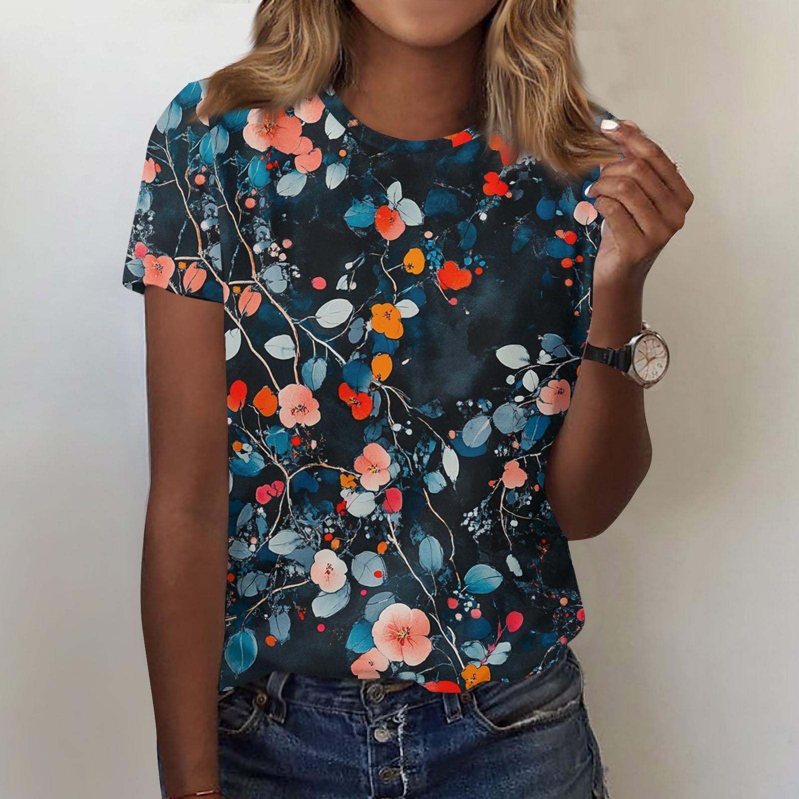 

Женская мода повседневная футболка с круглым вырезом и короткими рукавами, топ, футболка, топ XXL