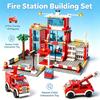 City Fire Station Building Blocks Model Urban Building Blocks Fire Truck Building Blocks Childrens Toy Christmas Holiday Gift