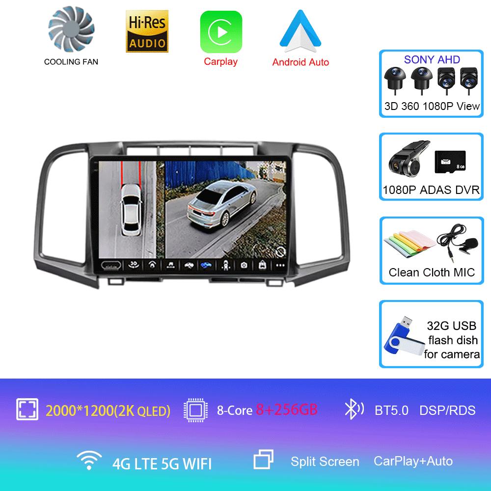 Android 14 Car Radio Carplay Auto For Toyota Venza 2008 2009 2010 - 2016 GPS WIFI+4G Multimedia DSP Player 2Din Video DVD Stereo