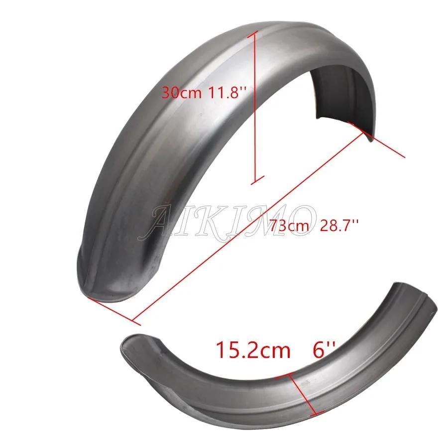 Motorcycle 5"/6'' Steel Ribbed Rear Fender Raw Rolled Edge Fit For Harley Chopper Bobber Custom Rigid Universal