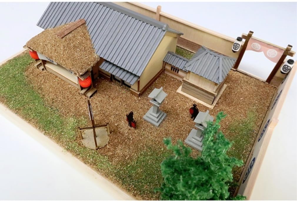 Woody Joe Stations of the Wooden Model Assembly Kit Fifty-three Tokaido, Sekijuku, (Diorama)