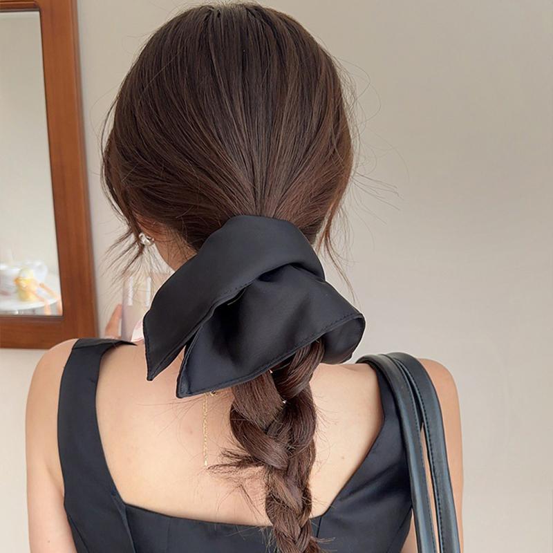 

1 шт. квадратный шарф-резинка для волос шелковистая текстура толстая кишка волос веревка тысяча золотых ветров повязка на голову атласные аксессуары для волос белый