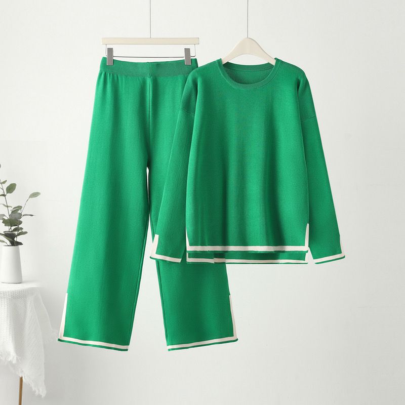 Suits Sets Women Oversize Pullover Sweatshirt Pants Thickened Sweater Top Longs Pants Two-piece Oversize 2PC Suit