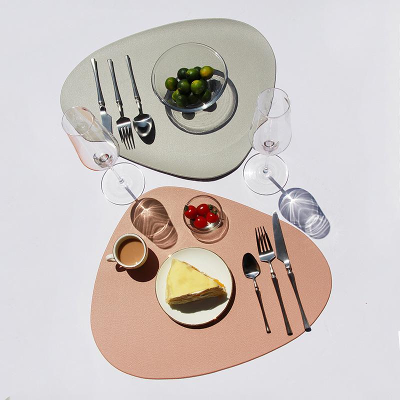 Nordic Faux Leather Waterproof Heat-Resistant Dining Placemat & Coaster Set