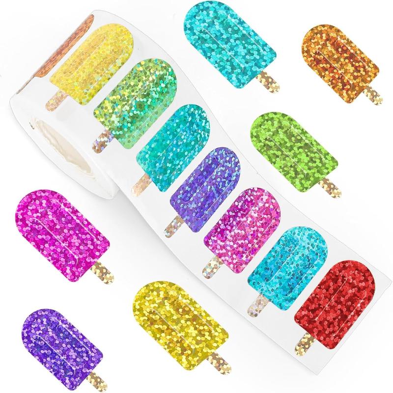 500pcs/set Glittering Flower Sticker Party Gift Wrapping Label Sticker Reward Stickers Scrapbook Stationery