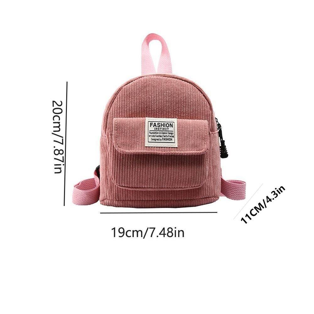 Korean Style Corduroy Backpack Handbag Women School Bags Casual Mini Shoulder Bags Girls