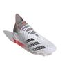 Adidas Predator Freak.1 AG Demonskin - Białe Solarne Czerwone Męskie Sneakersy Cloud-White Iron-Metallic FY6254
