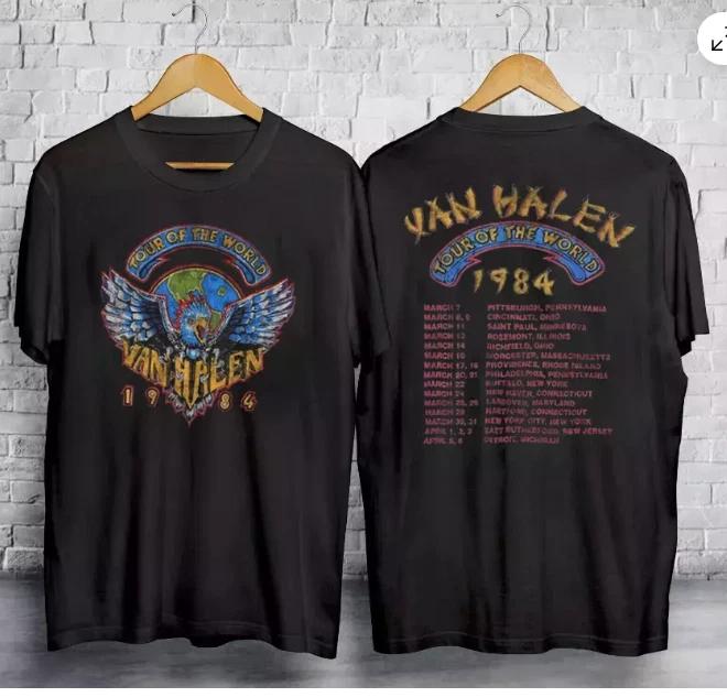 Vintage 1984 Van Halen World Tour Monsters Of Rock Tshirt S