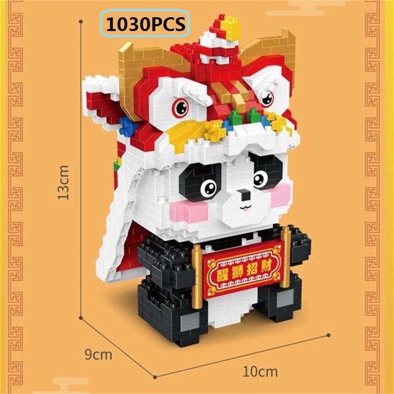 Mini Blocks Building Toy Lovely Animal Panda Plastic Bricks Collection For Kids Christmas Gifts Juguetes Girl Present