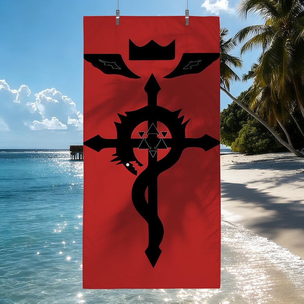 Asciugamano Anime F-Fullmetal Alchemist da Spiaggia Doccia Bagno Viaggio Leggero Delicato sulla Pelle per Piscina Campeggio Crociera Estate