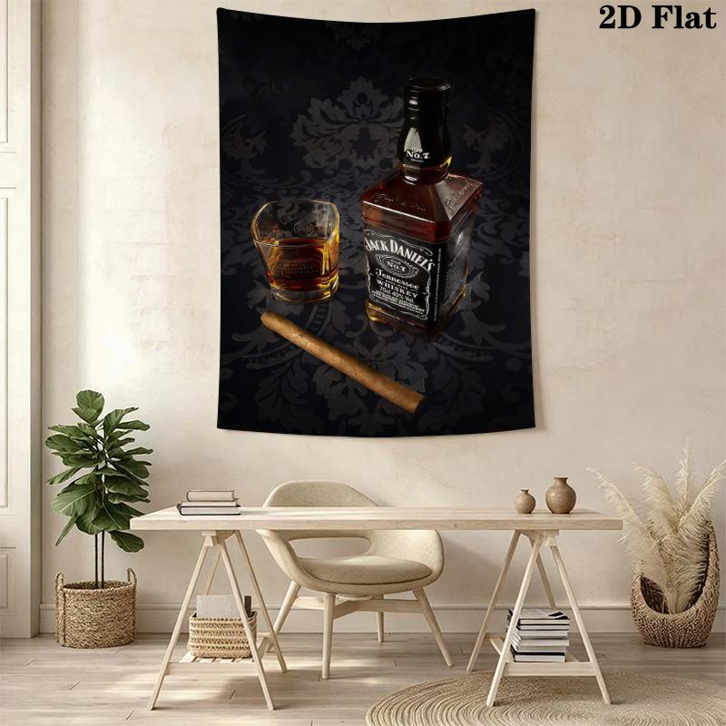 Jack Daniel'S Timeless Classic Tapestry Wallmounted Background Cloth Background Wall Hanging Cloth Wall Decoration Atmospheric Background Cloth