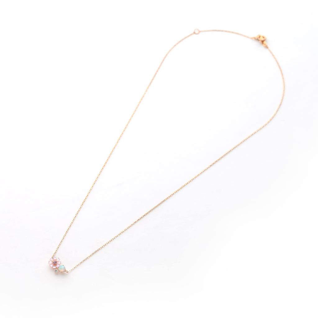 Bloom October Birth Flower Cosmos Necklace in 10K Pink Gold (0351-0994-0041-0000)