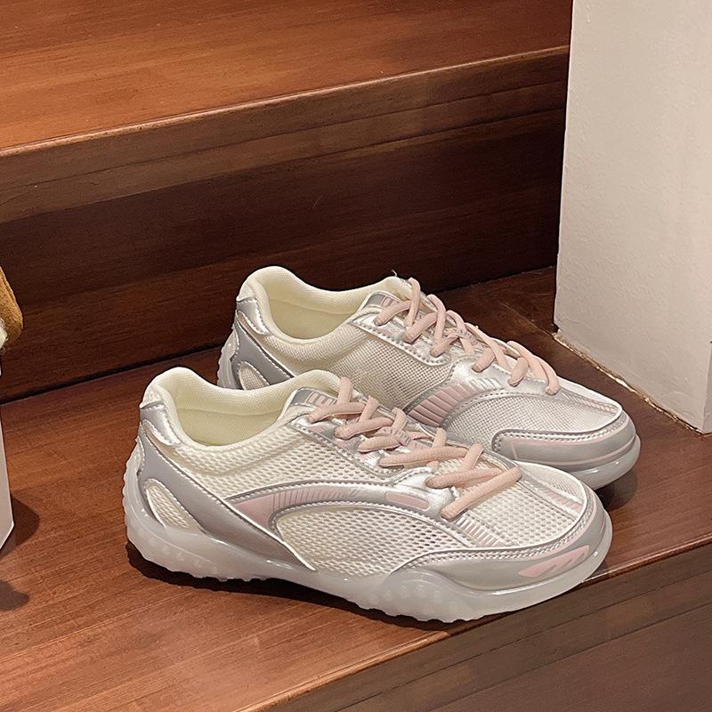New women's sneakers - muffin thick bottom casual fashion not tired feet non-slip shock absorption arch support comfortable mesh breathable shoes