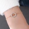 Hot-Selling Zodiac Diamond Bracelet - Stylish Round Hollow Design for Students and Couples