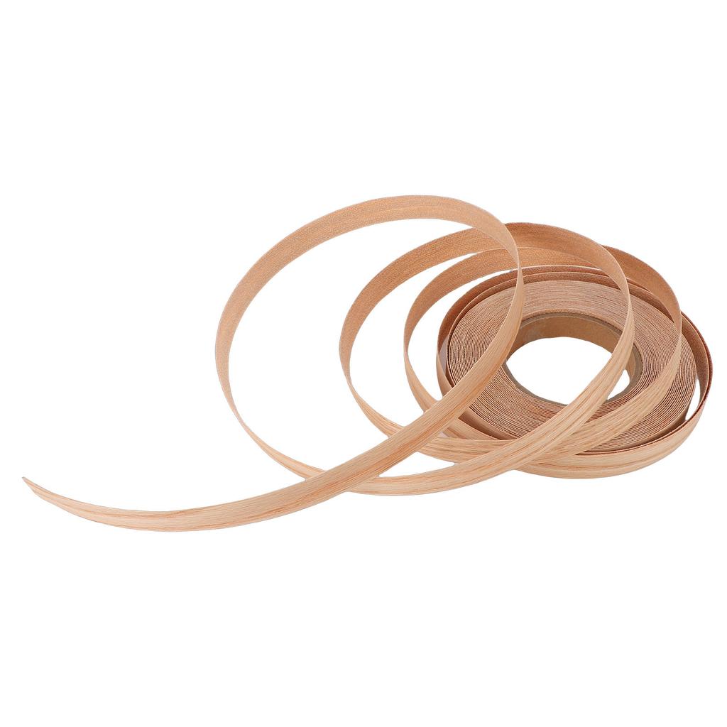Edges Banding Strip 1.9cm Wide 15m   Red Oak Pre Glued Iron On Wood Veneer Tape with Hot Melt Adhesive for Cabinet Furniture