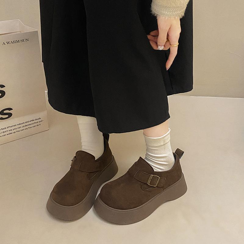 Mote CRLAYDK Designer Plattform Loafers for Kvinner Chunky Slip On Penny Komfort Casual Mote Business Damer Arbeid Mellomhæler Sko