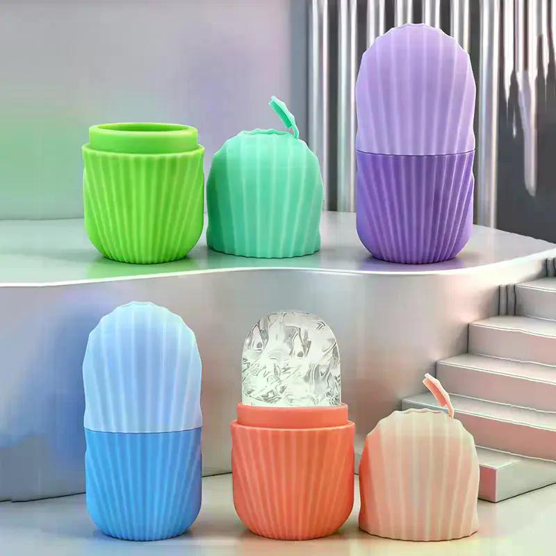 Silicone Cube Trays Facial Eye Roller Ice Ball Beauty Face Lifting Massager Contouring Reduce Acne Skin Care Tool Reusable