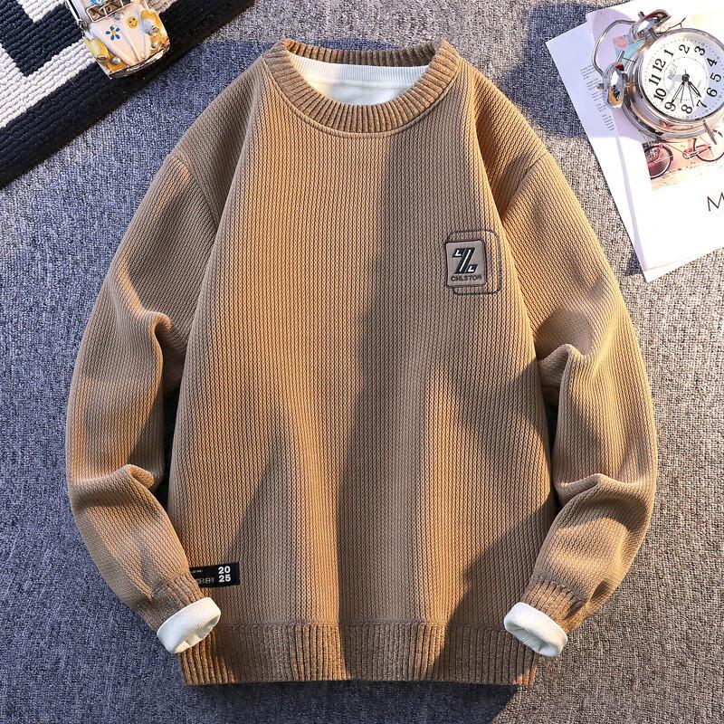 Men's Fleece Lined Thickened Pullover Sweatshirt