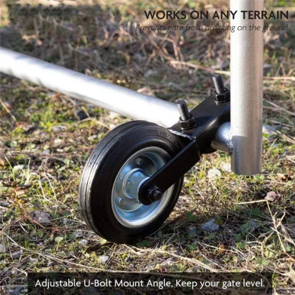 Black Farm Gate Caster Heavy Duty Gate Caster Wheel Helper Outdoor Door Frame  Lawn Gate