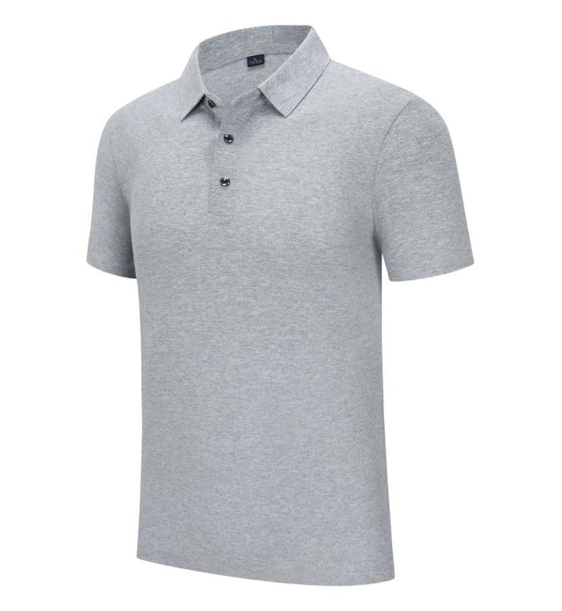 Sommer-Overalls Hemd Atmungsaktive Bequeme Oberteile Revers Kurzarm Einfarbig T-Shirt YG-241