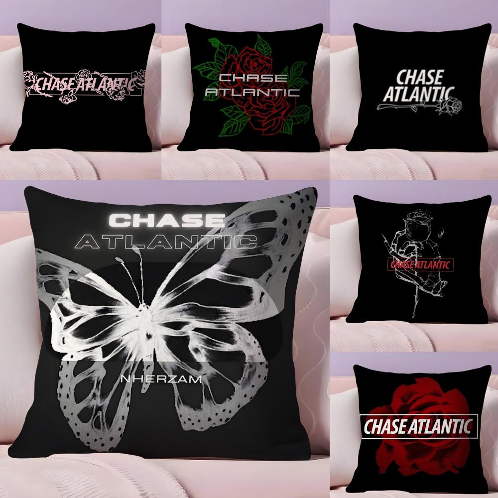 RB Band CChase Atlantic Music Pillow Case Silky Short Plush With Invisible Zipper Dustproof Sofa Cushion Cover
