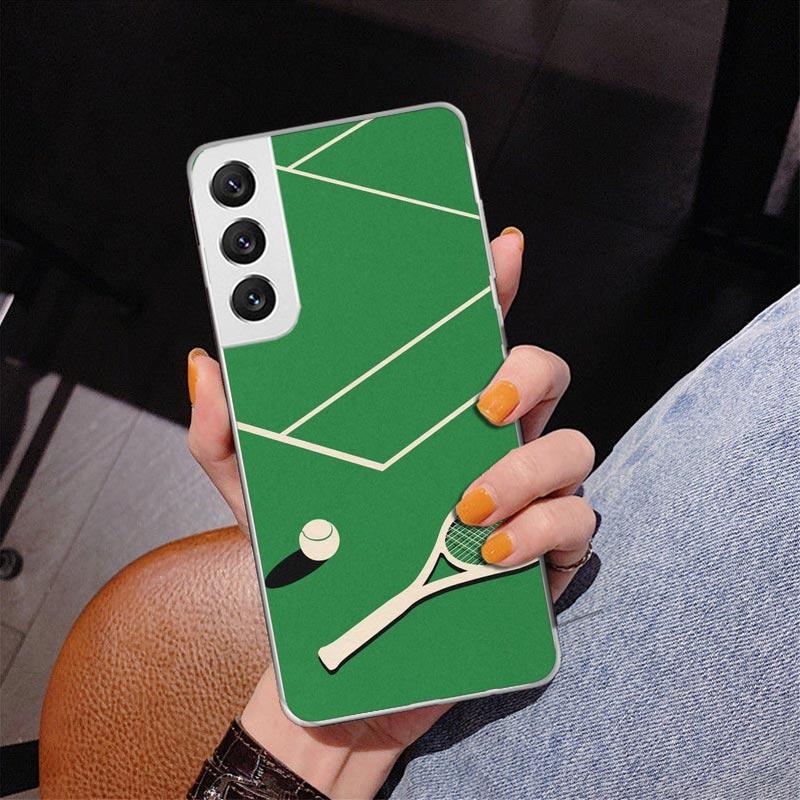 Tennis Sport Phnoe Case for Samsung Galaxy S26 S25 Edge S23 S24 Ultra S22 Plus S21 S20 FE Unique Cover Soft Coque Galaxy S25 S23