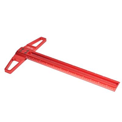 T Type Woodworking Scriber Ruler Architect Square Drafting Ruler Aluminum Alloy Measuring Tool Compatible for Carpenter