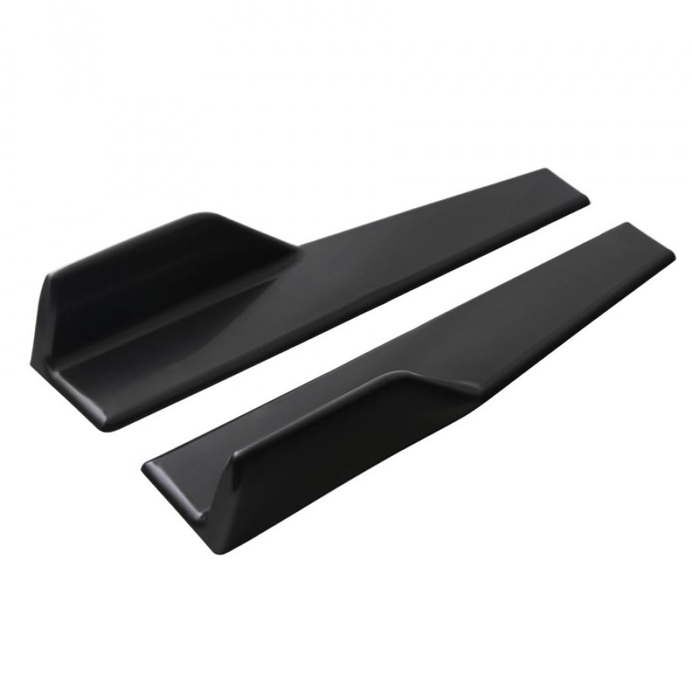 One Pair Car Side Skirt Spoiler Rocker Splitter Wing Anti-Scratch Matt Black