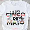 Cinco De Mayo T Shirts Mexican Fiesta haT Shirt Happy Teacher Vintage Washed Soft Stylish Unisex Breathable Streetwear