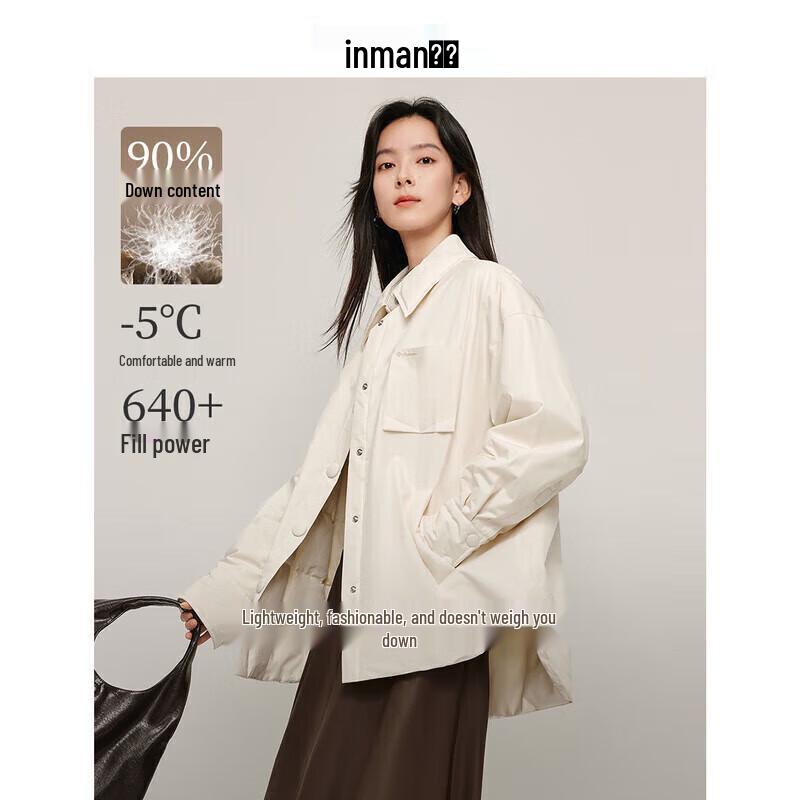 Inman Women's Shirt-Style Light Down Jacket