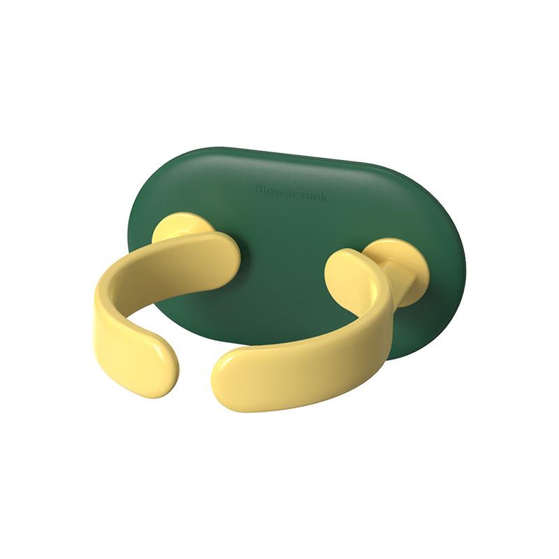 

Adjustable Hair Dryer Stand, Household Electric Hanging Rack, Bathroom Wall-mounted Storage Rack Without Drilling, Hair Dryer dark green