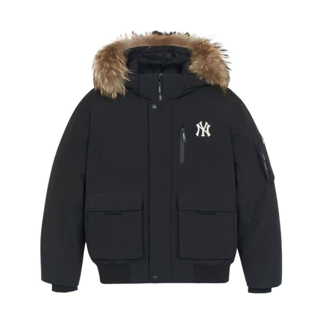 FW24 New York Yankees Mode Dicke Gänsedaune Warm Winddicht Kurze Daunenjacke Unisex Jacke Schwarz 3ADJB1546-50BKS S brown