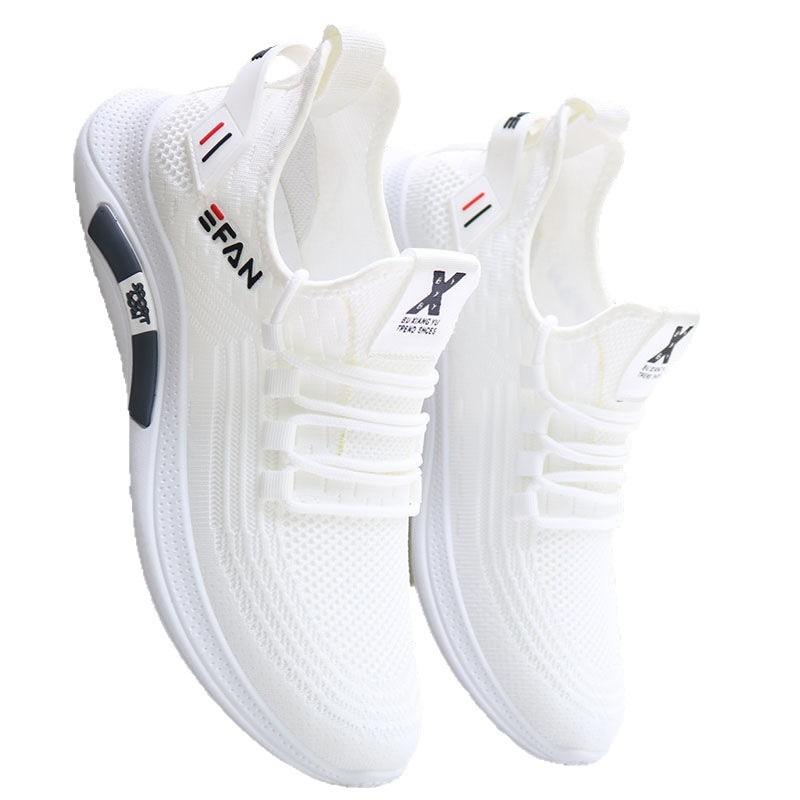 Men's Shoes, New Summer Breathable Casual Sneakers, Korean Style Trendy Versatile Mesh Running Shoes for Men