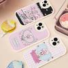 Esther Cute B-B-Bunny Phone Case For iPhone 16 15 14 13 12 11 Pro Max Plus Leather Soft Cover