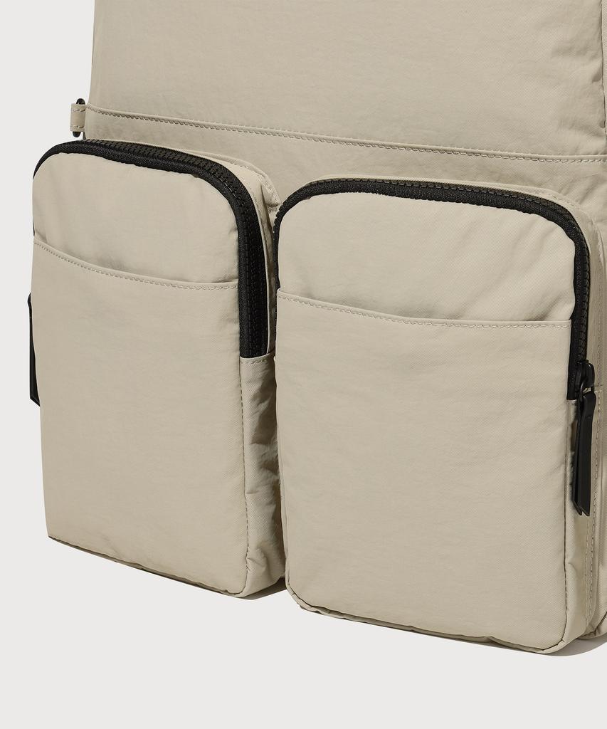Covernat Two-Pocket Daily Backpack Beige
