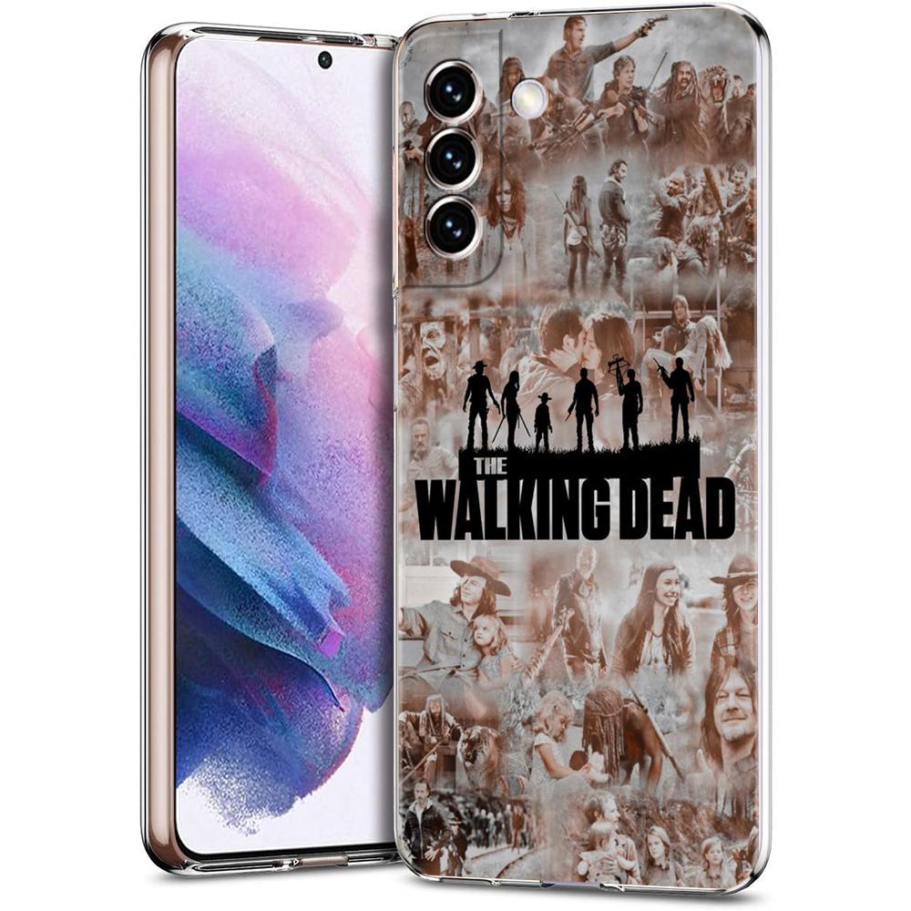 

The Walking Dead Case for Samsung S24 S23 S22 S20 S21 FE Ultra S24 S23 S10 S10E S9 S8 Plus 5G Transparent Phone Shell TPU Bags for Samsung S24