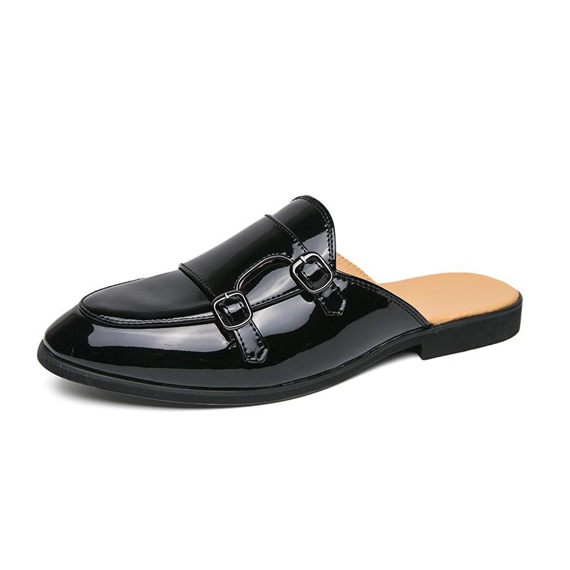 

Большие мужские туфли Doudou 38-47 размера, тапочки-мешки, глянцевые, для примерки, обувь для вождения, поддерживающая одну ногу и половину ноги 47