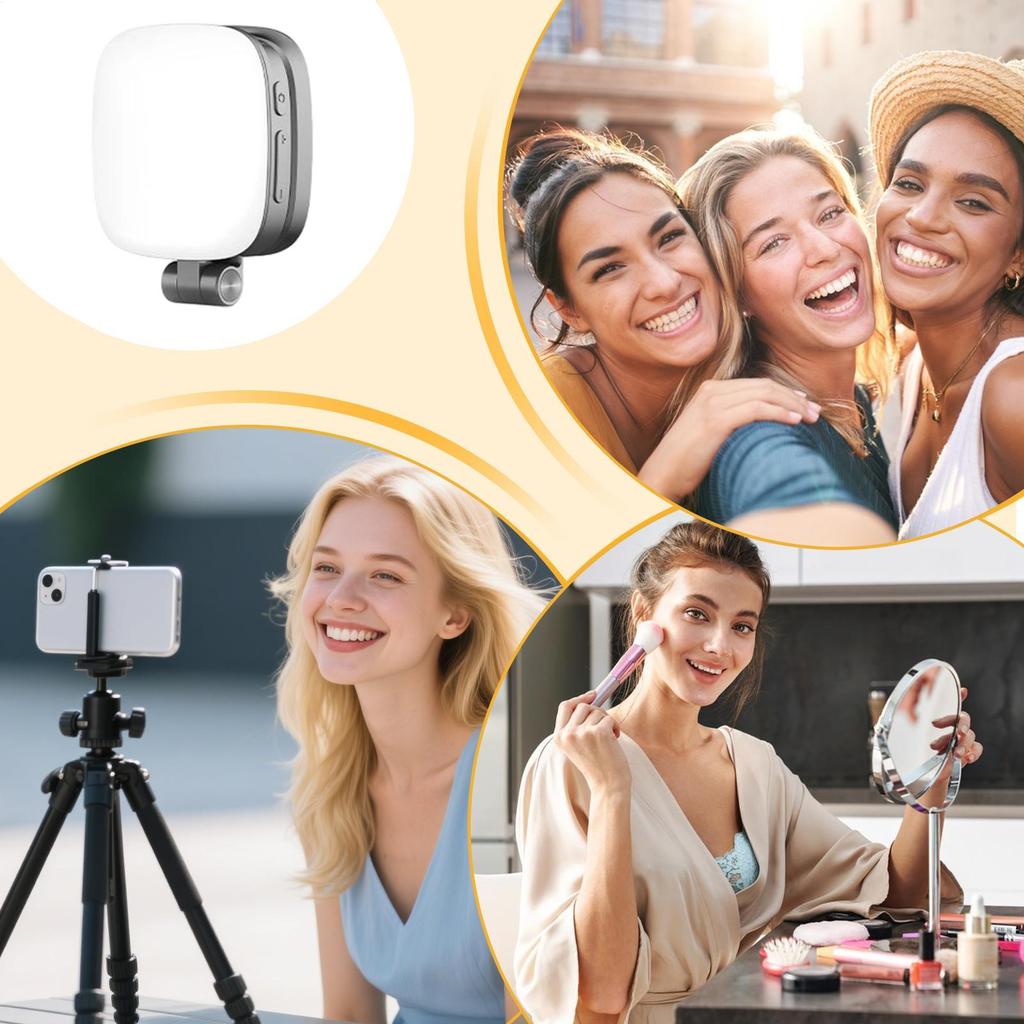 Portable Selfie Light Slim 180 Degree Rotation Lighting Magnetic Phone Selfie Light For Live Streaming Photography Recording