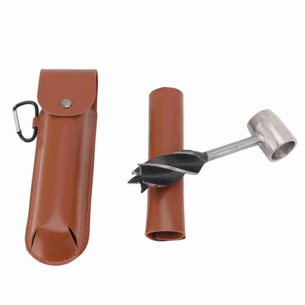 Handbohrer-Schlüssel Hand-Überlebensbohrer-Schlüssel Multifunktionale Holzbearbeitungs-Stanzwerkzeuge Braun